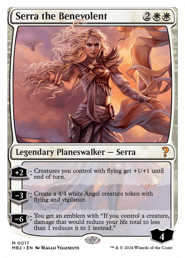 Serra the Benevolent (White Border) [Mystery Booster 2] | Tabernacle Games