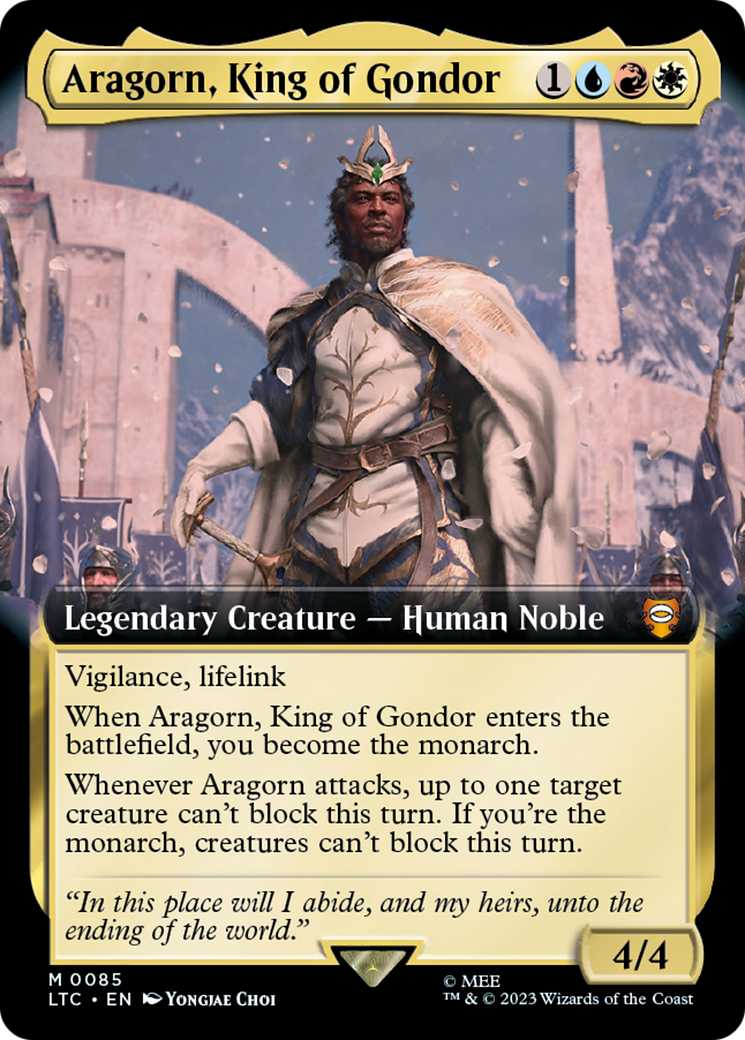 Aragorn, King of Gondor (Extended Art) [The Lord of the Rings: Tales of Middle-Earth Commander] | Tabernacle Games