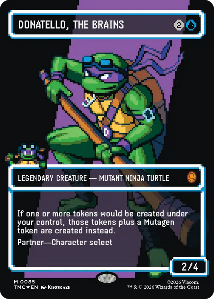 Donatello, the Brains (0085) (Borderless) (Surge Foil) [Teenage Mutant Ninja Turtles Commander] | Tabernacle Games