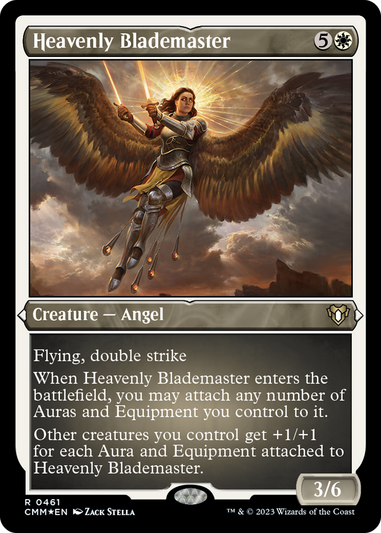 Heavenly Blademaster (Foil Etched) [Commander Masters] | Tabernacle Games