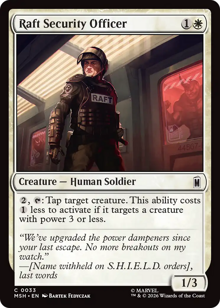 Raft Security Officer [Marvel Super Heroes] | Tabernacle Games