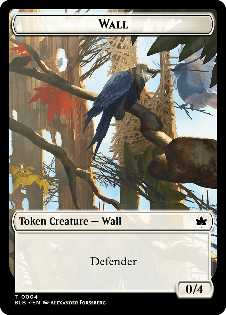 Wall // Intrepid Rabbit Double-Sided Token [Bloomburrow Tokens] | Tabernacle Games