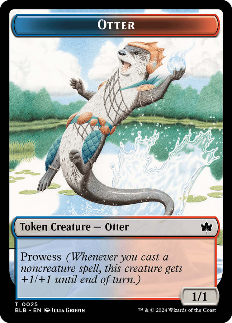 Otter // Thornplate Intimidator Double-Sided Token [Bloomburrow Tokens] | Tabernacle Games