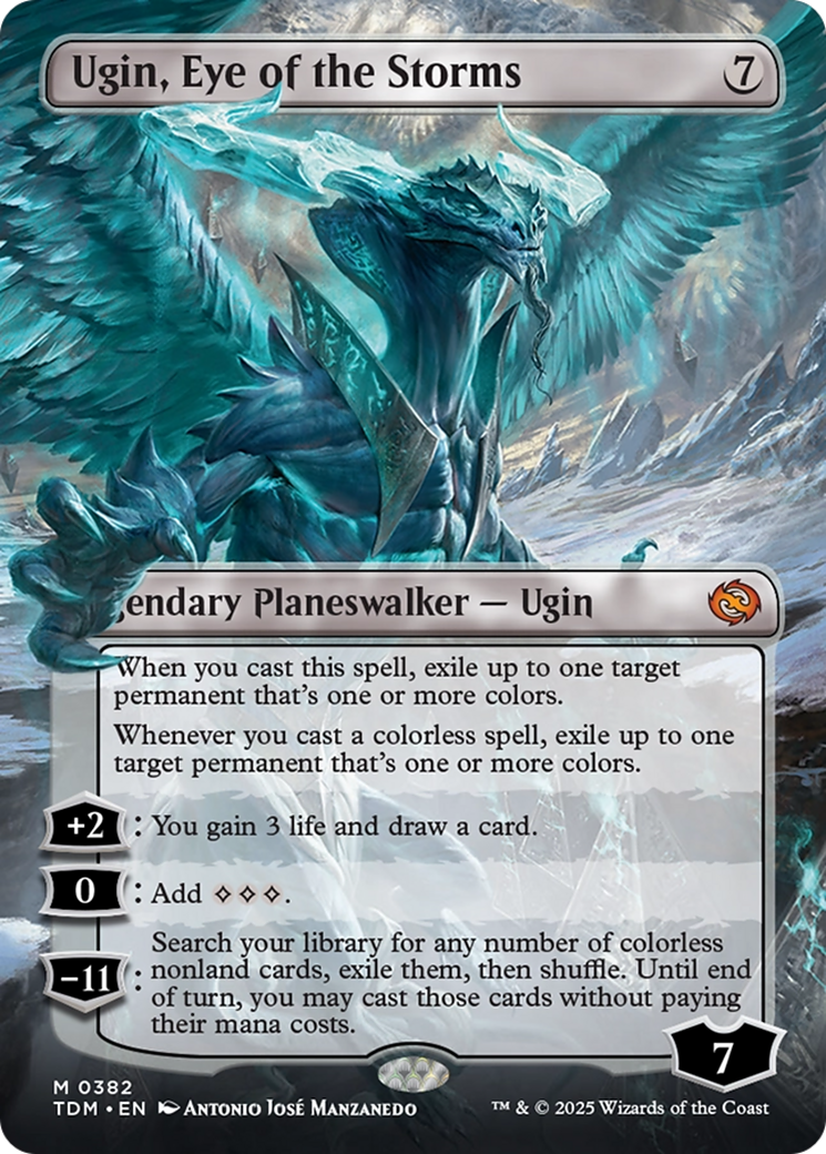 Ugin, Eye of the Storms (Borderless) [Tarkir: Dragonstorm] | Tabernacle Games