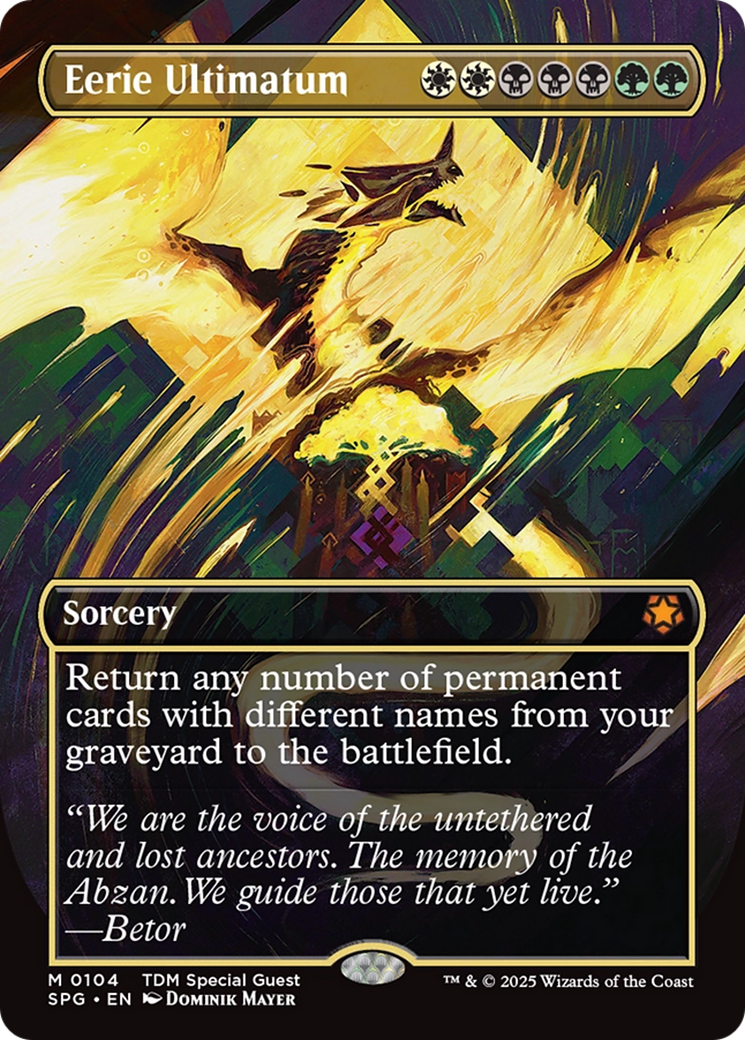 Eerie Ultimatum (Borderless) [Tarkir: Dragonstorm Special Guests] | Tabernacle Games
