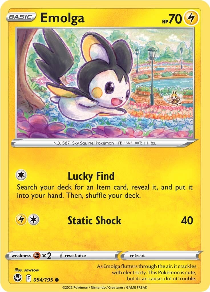 Emolga (054/195) [Sword & Shield: Silver Tempest] | Tabernacle Games