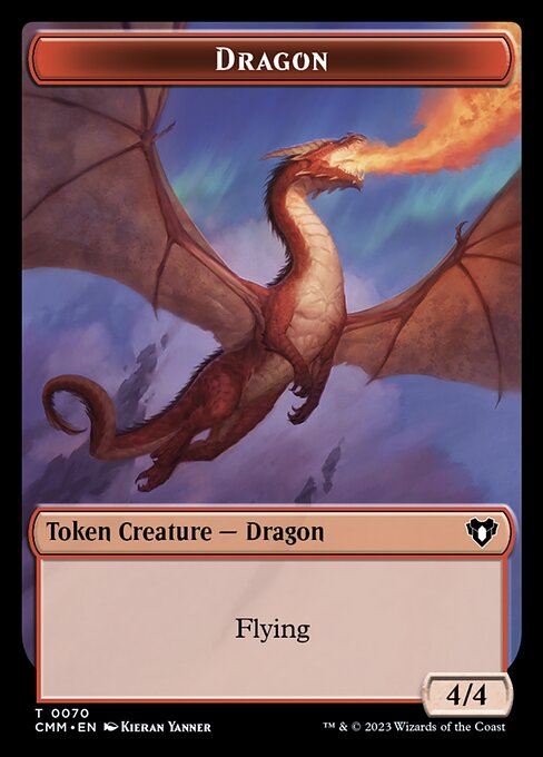 Soldier // Dragon (0021) Double-Sided Token [Commander Masters Tokens] | Tabernacle Games