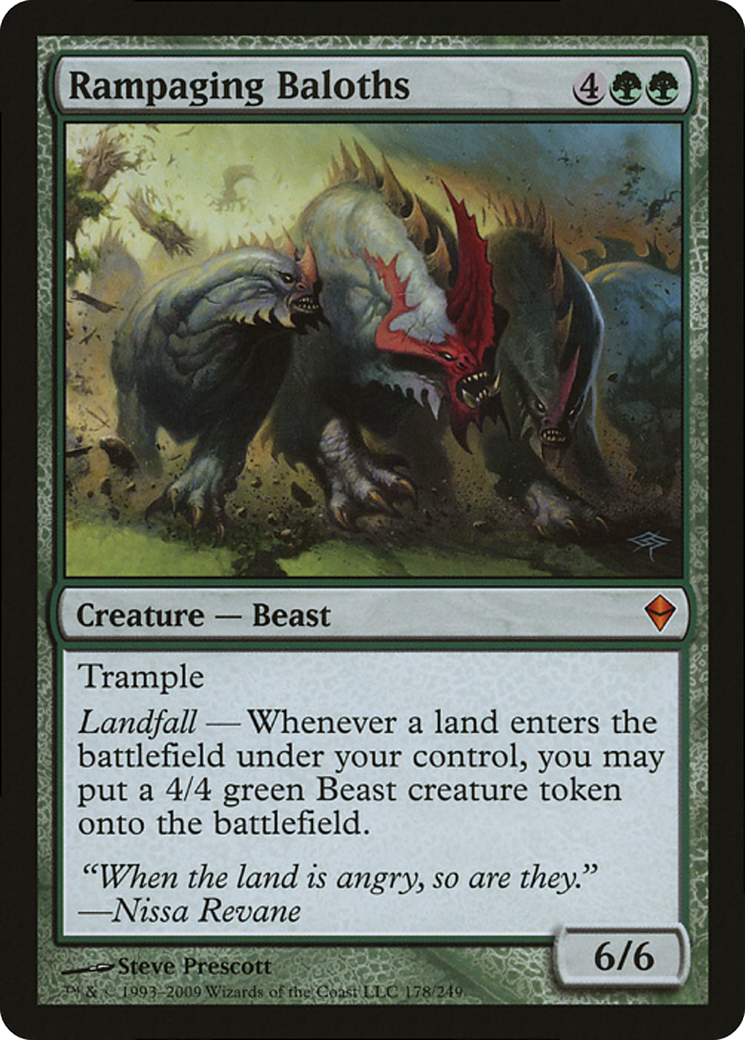 Rampaging Baloths (Zendikar) (Oversized) [Oversize Cards] | Tabernacle Games