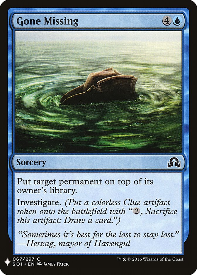 Gone Missing [Mystery Booster] | Tabernacle Games