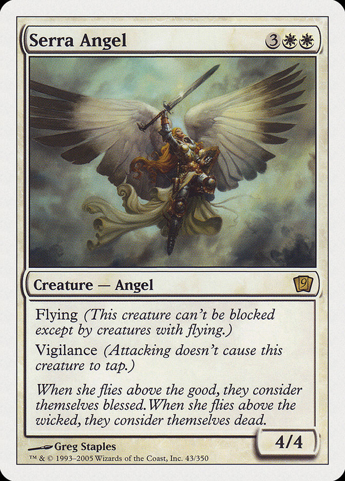 Serra Angel (9th Edition) [Oversize Cards] | Tabernacle Games