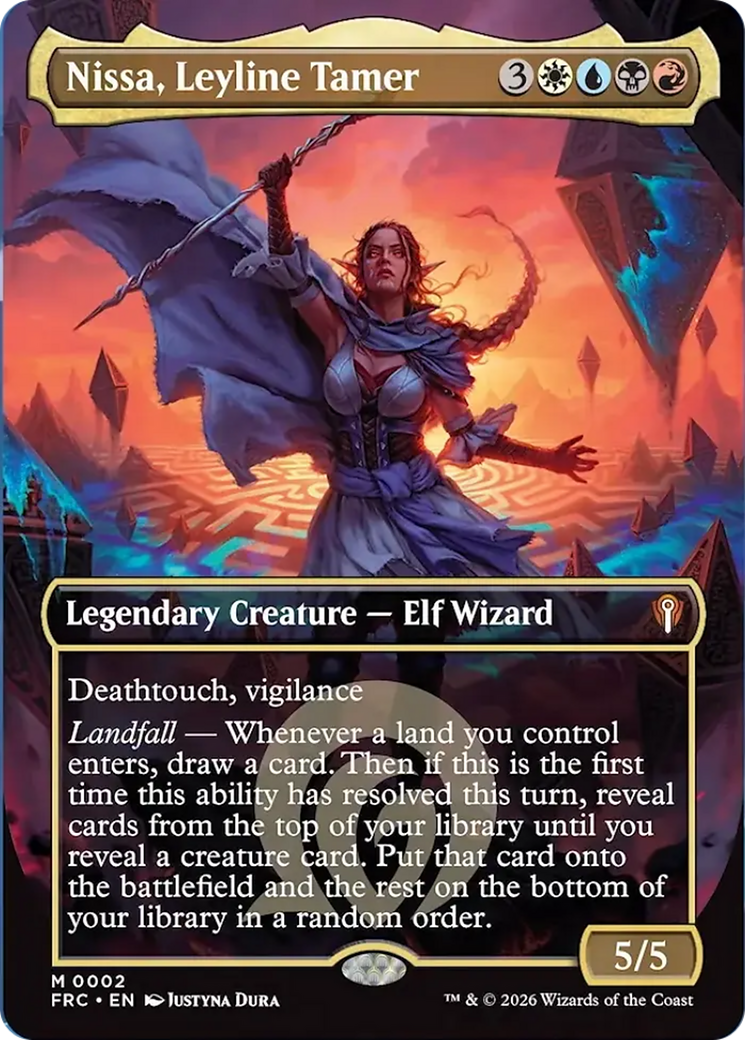 Nissa, Leyline Tamer (Borderless) [Reality Fracture Commander] | Tabernacle Games