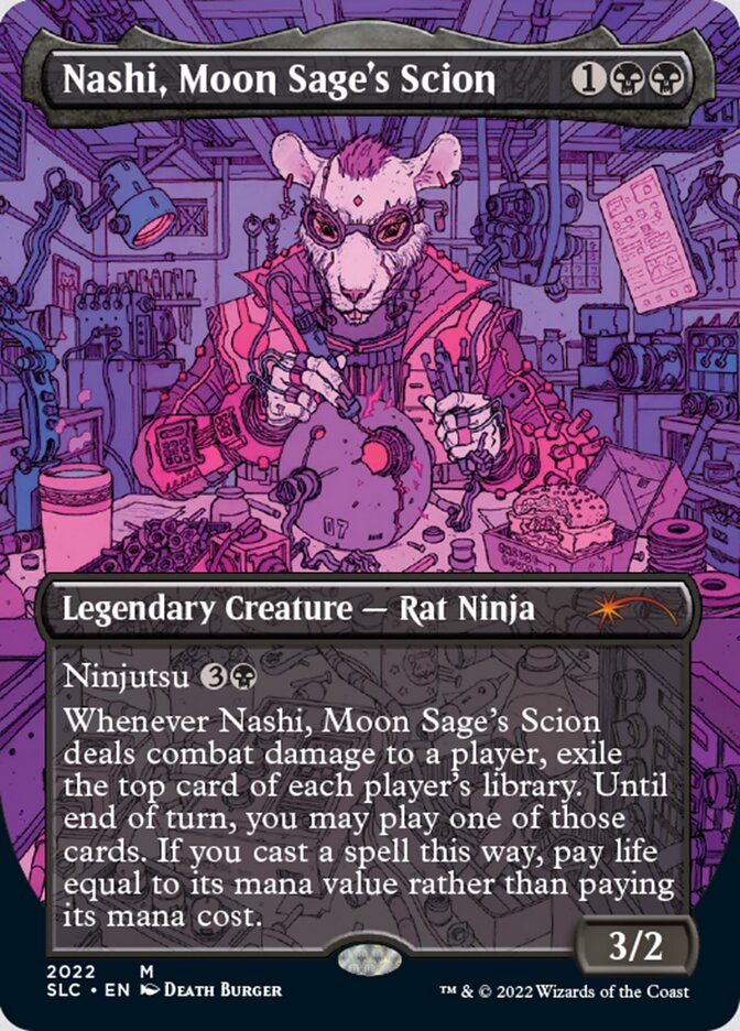 Nashi, Moon Sage's Scion (Borderless) [Secret Lair Countdown Kit] | Tabernacle Games