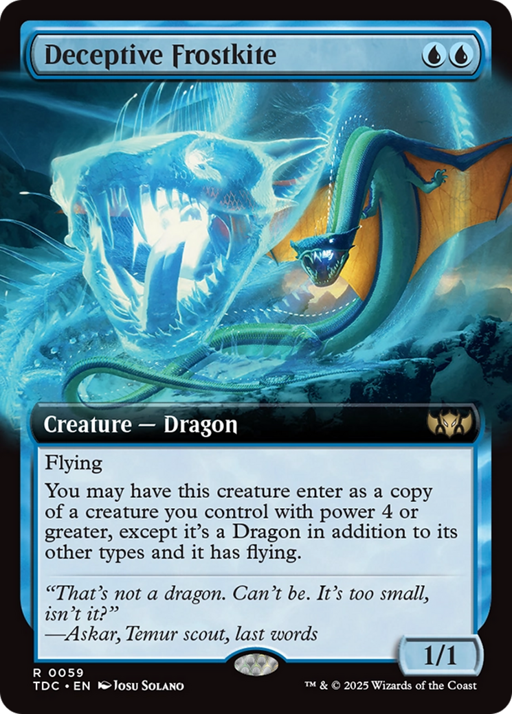 Deceptive Frostkite (Extended Art) [Tarkir: Dragonstorm Commander] | Tabernacle Games