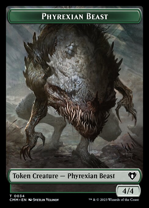 Eldrazi Spawn // Phyrexian Beast Double-Sided Token [Commander Masters Tokens] | Tabernacle Games