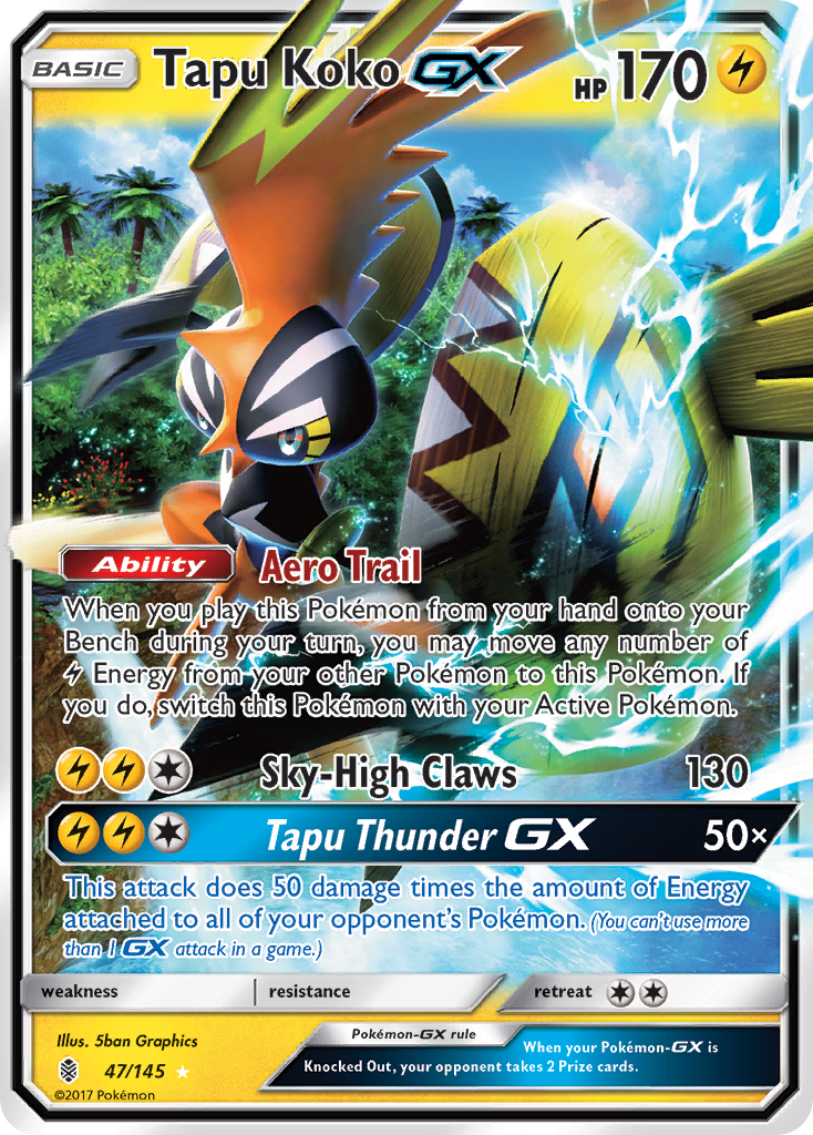 Tapu Koko GX (47/145) [Sun & Moon: Guardians Rising] | Tabernacle Games