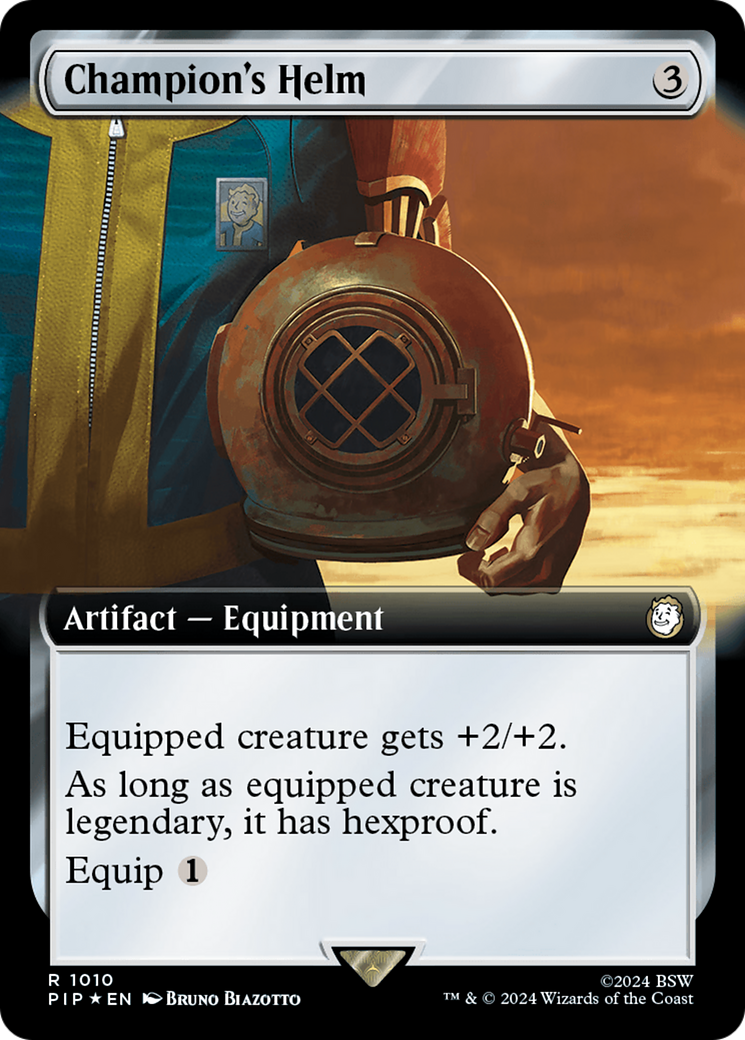 Champion's Helm (Extended Art) (Surge Foil) [Fallout] | Tabernacle Games