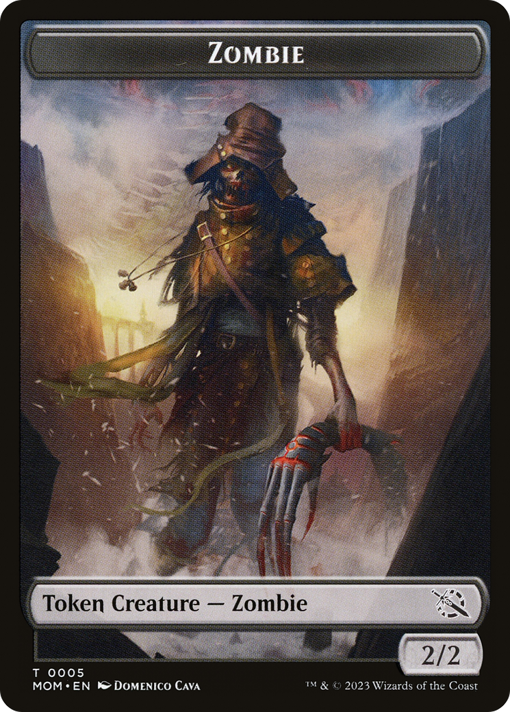 Treasure (21) // Zombie Double-Sided Token [March of the Machine Tokens] | Tabernacle Games