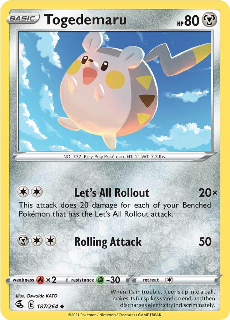 Togedemaru (187/264) [Sword & Shield: Fusion Strike] | Tabernacle Games