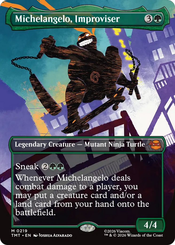 Michelangelo, Improviser (Borderless) [Teenage Mutant Ninja Turtles] | Tabernacle Games