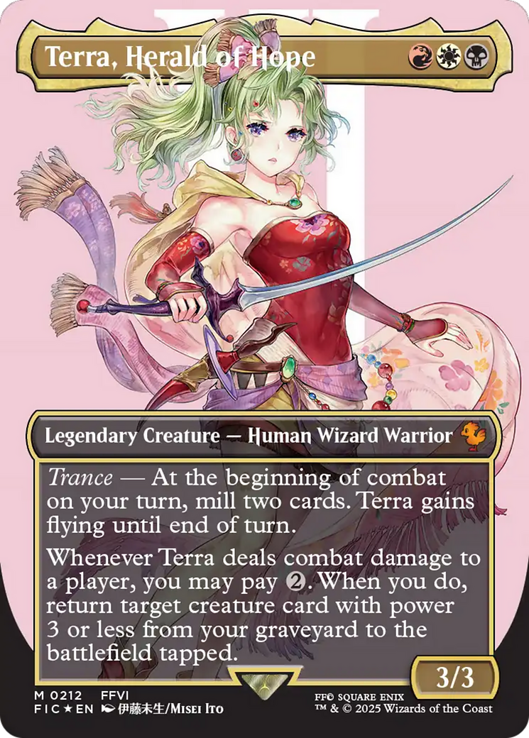 Terra, Herald of Hope (Borderless) (Surge Foil) [FINAL FANTASY Commander] | Tabernacle Games