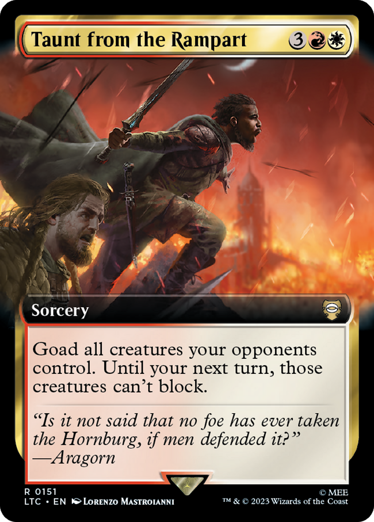 Taunt from the Rampart (Extended Art) [The Lord of the Rings: Tales of Middle-Earth Commander] | Tabernacle Games