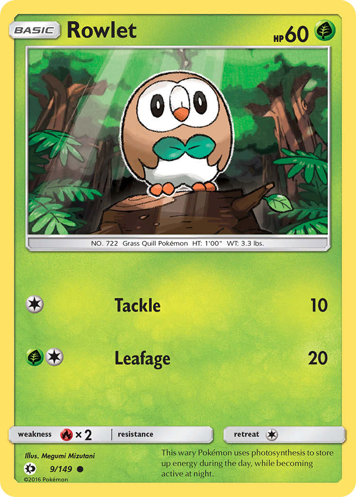Rowlet (9/149) [Sun & Moon: Base Set] | Tabernacle Games