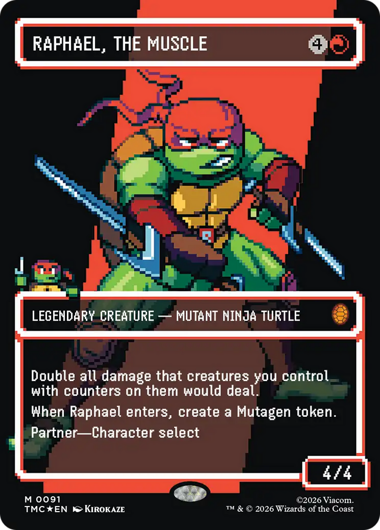 Raphael, the Muscle (0091) (Borderless) (Surge Foil) [Teenage Mutant Ninja Turtles Commander] | Tabernacle Games