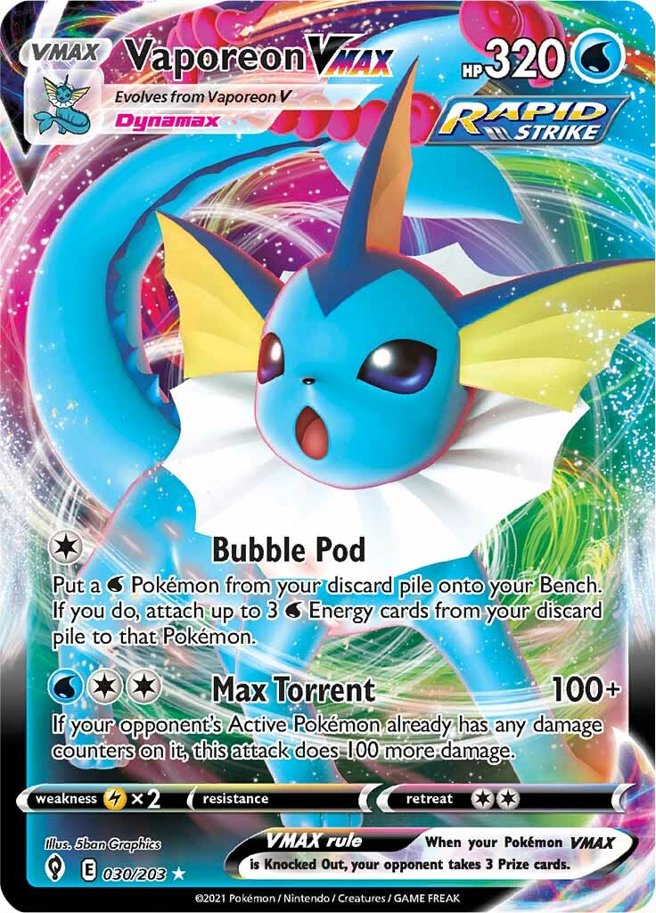 Vaporeon VMAX (030/203) [Sword & Shield: Evolving Skies] | Tabernacle Games