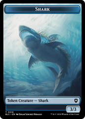 Elemental // Shark Double-Sided Token [Bloomburrow Commander Tokens] | Tabernacle Games