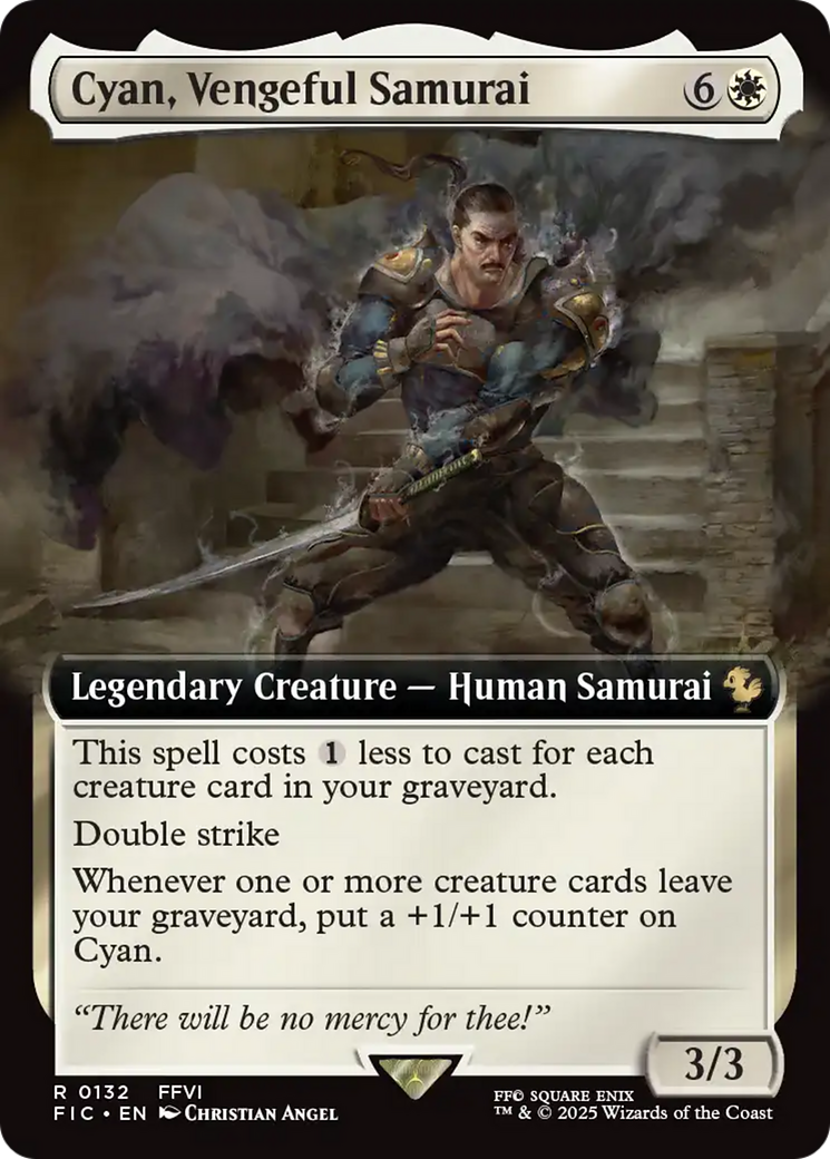 Cyan, Vengeful Samurai (Extended Art) [FINAL FANTASY Commander] | Tabernacle Games
