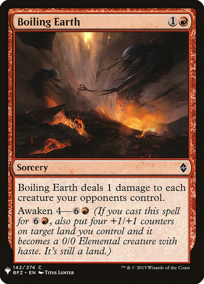 Boiling Earth [Mystery Booster] | Tabernacle Games