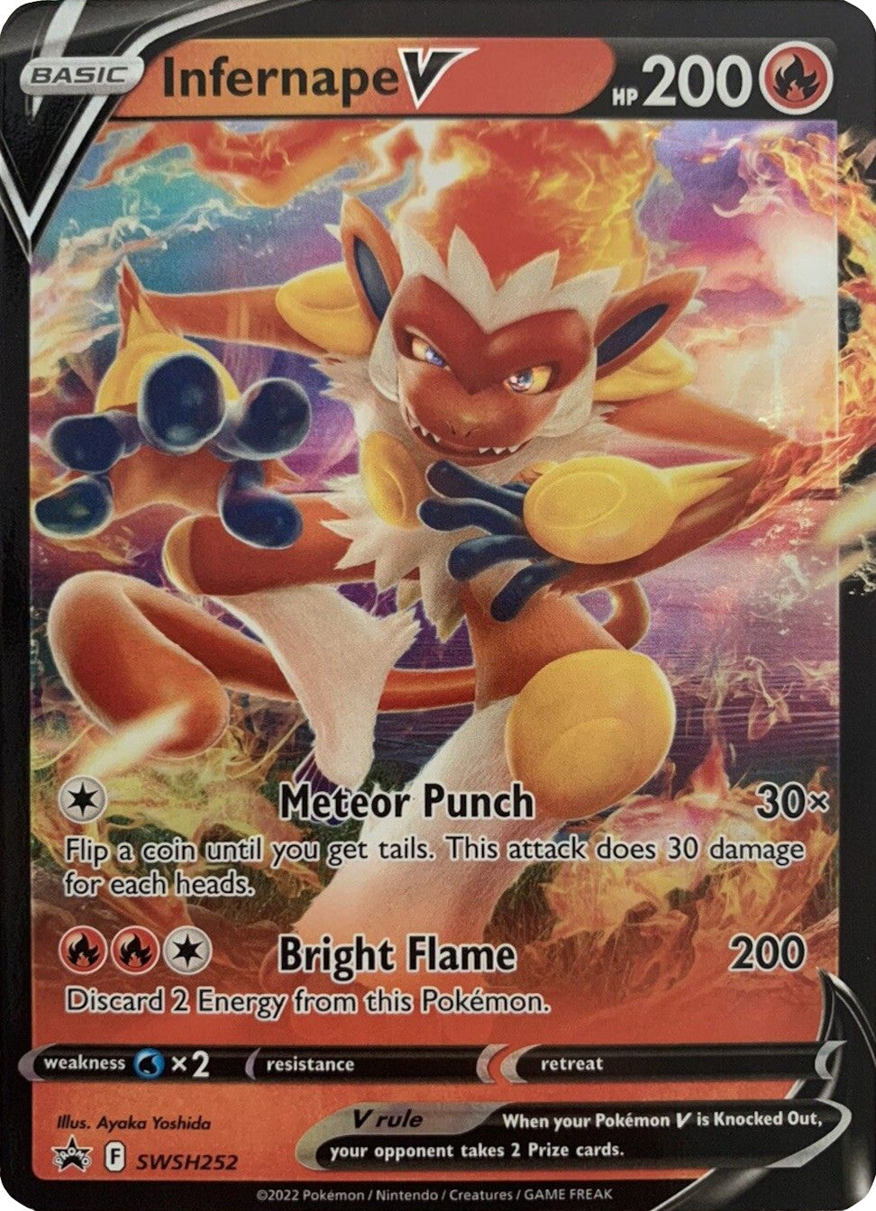 Infernape V (SWSH252) (Jumbo Card) [Sword & Shield: Black Star Promos] | Tabernacle Games