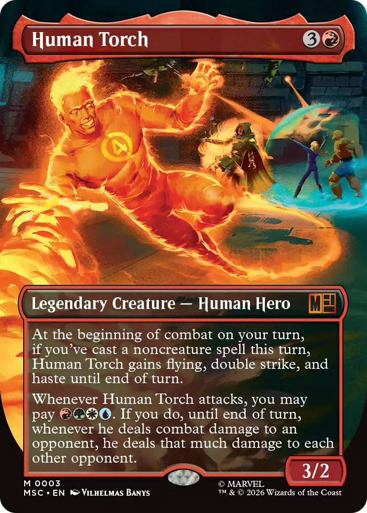 Human Torch (Borderless) [Marvel Super Heroes Commander] | Tabernacle Games