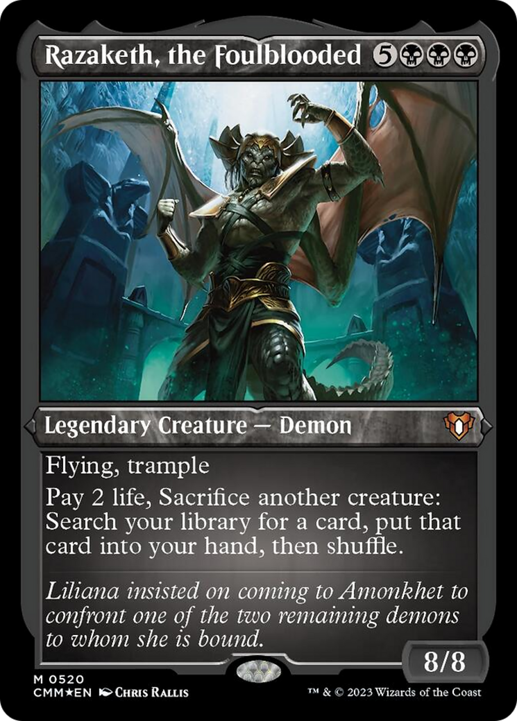 Razaketh, the Foulblooded (Foil Etched) [Commander Masters] | Tabernacle Games