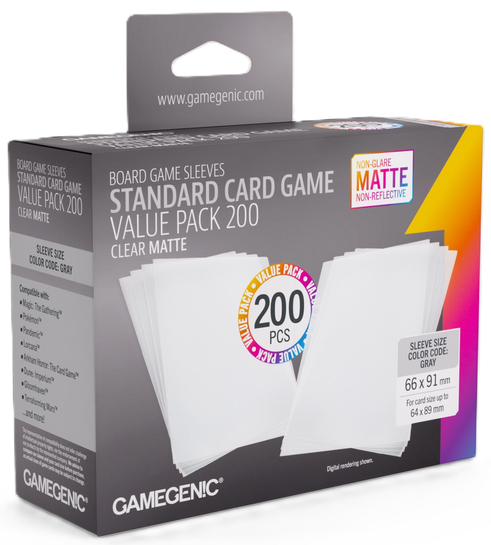 Gamegenic Just Sleeves - Standard Card Size Value Pack | Tabernacle Games