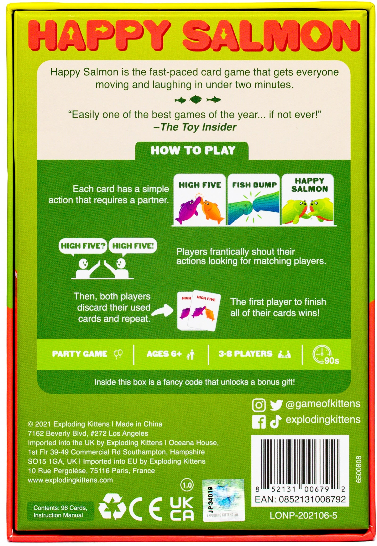 Happy Salmon (By Exploding Kittens) | Tabernacle Games