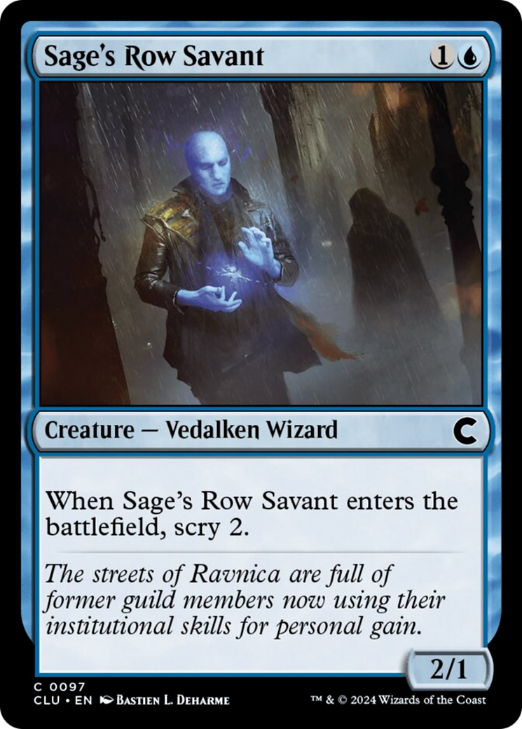 Sage's Row Savant [Ravnica: Clue Edition] | Tabernacle Games