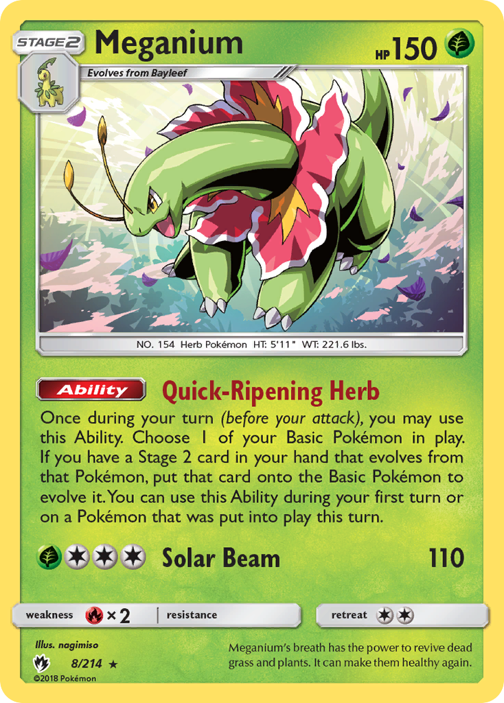 Meganium (8/214) [Sun & Moon: Lost Thunder] | Tabernacle Games