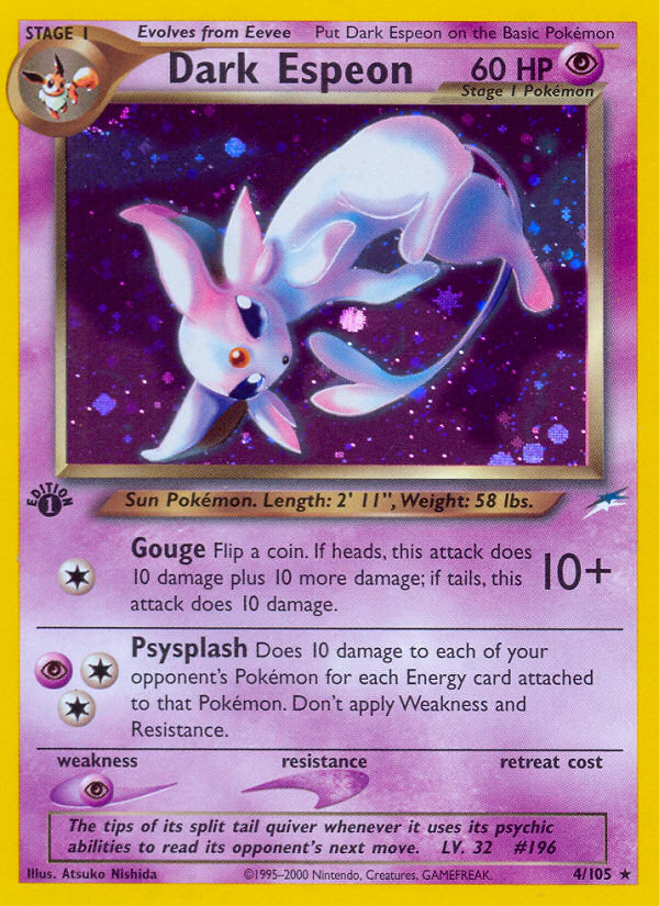 Dark Espeon (4/105) [Neo Destiny 1st Edition] | Tabernacle Games