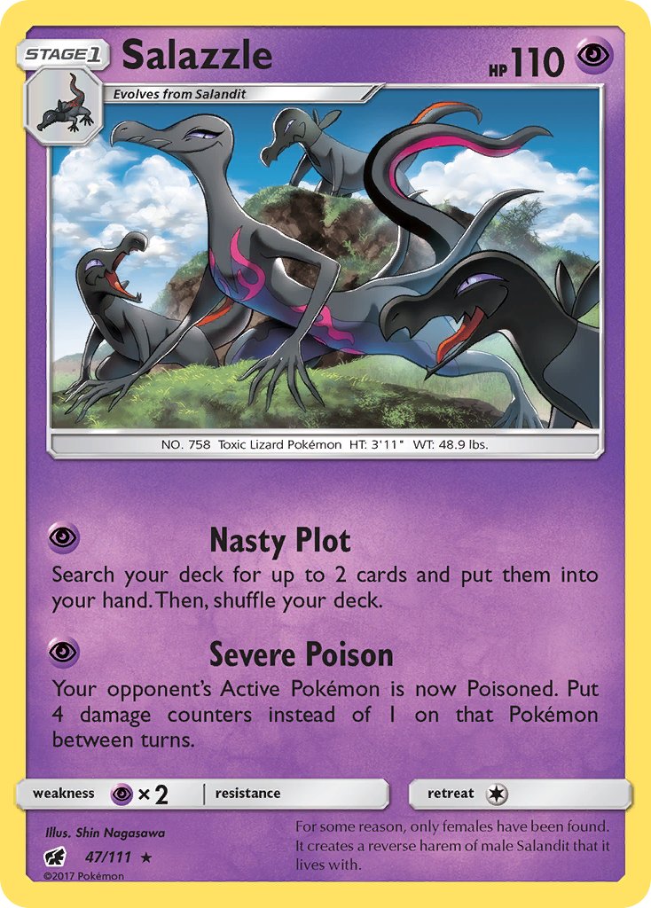 Salazzle (47/111) (Theme Deck Exclusive) [Sun & Moon: Crimson Invasion] | Tabernacle Games