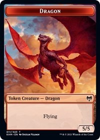 Dragon // Thopter Double-sided Token [Kaldheim Commander Tokens] | Tabernacle Games