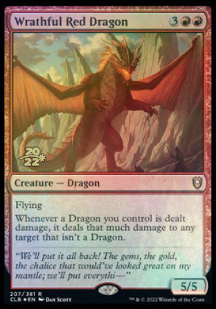 Wrathful Red Dragon [Commander Legends: Battle for Baldur's Gate Prerelease Promos] | Tabernacle Games