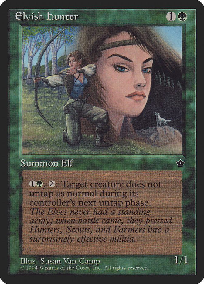 Elvish Hunter (Susan Van Camp) [Fallen Empires] | Tabernacle Games