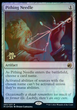 Pithing Needle [Innistrad: Midnight Hunt Prerelease Promos] | Tabernacle Games