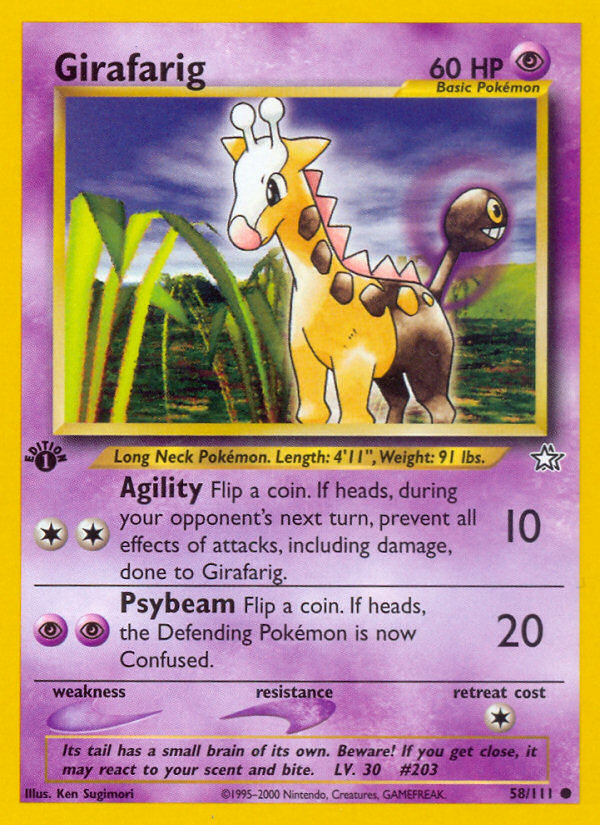 Girafarig (58/111) [Neo Genesis 1st Edition] | Tabernacle Games