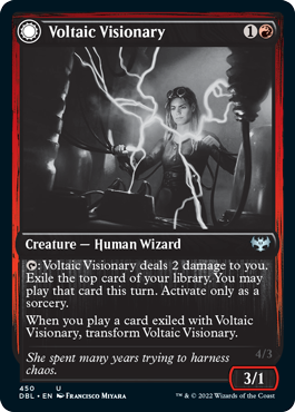 Voltaic Visionary // Volt-Charged Berserker [Innistrad: Double Feature] | Tabernacle Games