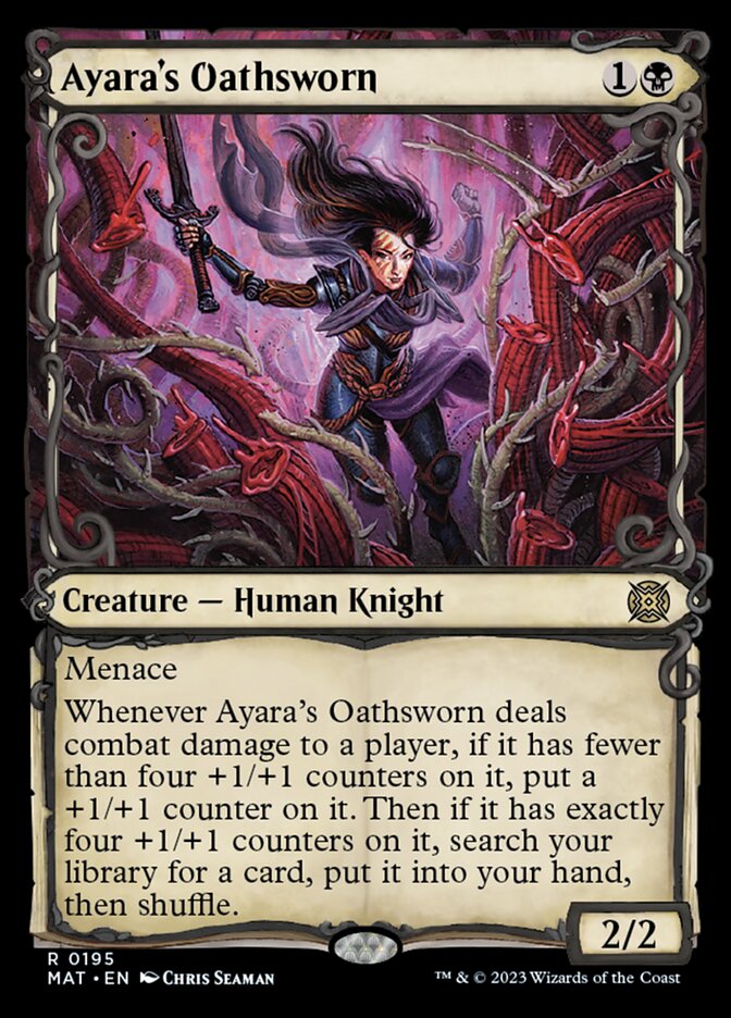 Ayara's Oathsworn (Showcase Halo Foil) [March of the Machine: The Aftermath] | Tabernacle Games