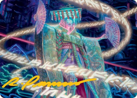 Satsuki, the Living Lore Art Card (Gold-Stamped Signature) [Kamigawa: Neon Dynasty Art Series] | Tabernacle Games