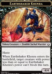 Earthshaker Khenra // Cat Double-sided Token [Hour of Devastation Tokens] | Tabernacle Games