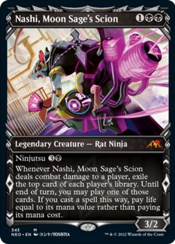 Nashi, Moon Sage's Scion (Showcase Ninja) [Kamigawa: Neon Dynasty] | Tabernacle Games
